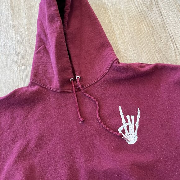 Unisex Bowery Burgundy/Red Hoodie - L - Picture 2 of 6